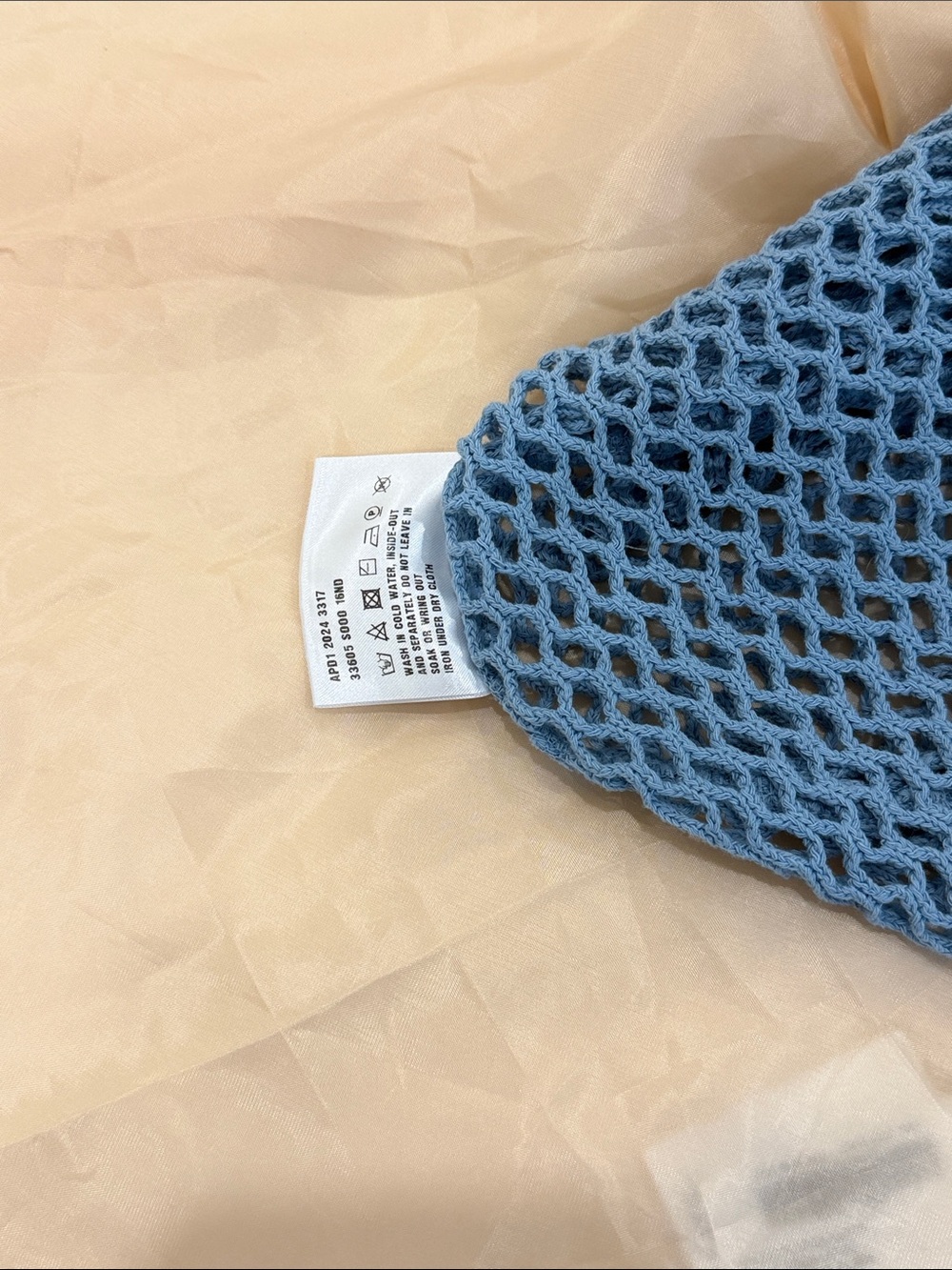 Prada Cotton Crochet Crop dress Blue  with removable slip - Picture 8 of 10